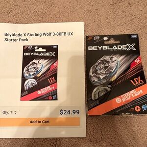 Beyblade x sterling wolf 3-80fb New retails $25